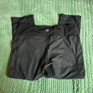 GAP FIT black polka dot leggings size medium